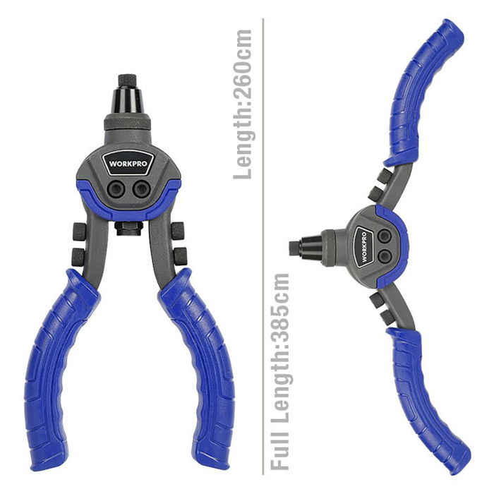 Workpro Remachadora Manual 250 mm (10") con Mango Ergonómico Antideslizante Workpro Remachadora Manual 250 mm (10") con Mango Ergonómico Antideslizante