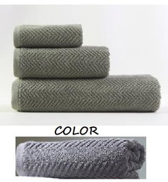 DKD Home Decor Toalla de Ducha de Algodón Gris 70x140 cm