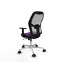 PIQUERAS Y CRESPO Silla de oficina Jorquera con mecanismo Sincro, tela Morado y malla Gris
