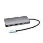 i-tec Base USB-C C31NANOVGA100 con HDMI, VGA, LAN, 3xUSB 3.0, Lector SD, Audio y Cargador 100W - Compatible 4K, Aluminio Gris