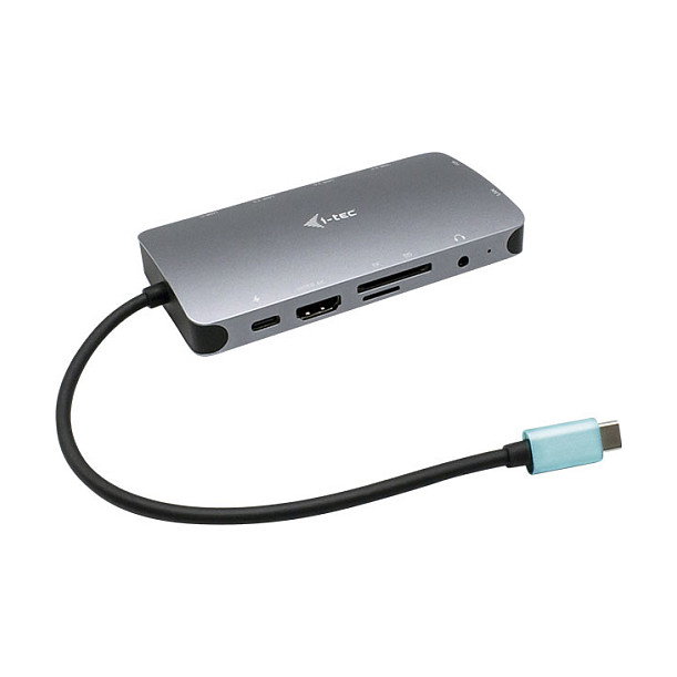 I-tec Metal USB-C Nano Dock HDMI/VGA con LAN y Cargador 100W Gris