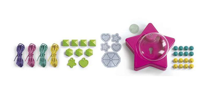 Clementoni Juego Pulseras de Amistad con Dispositivo para Trenzar 18x18x6 cm