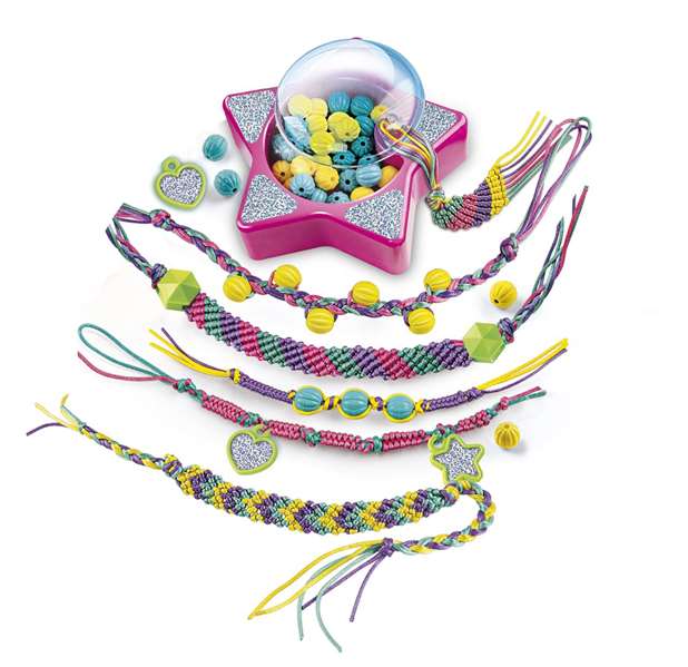 Clementoni Juego Pulseras de Amistad con Dispositivo para Trenzar 18x18x6 cm