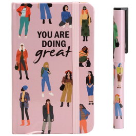 CMP General Libreta con Bolígrafo 'You are doing great' - Tapa Dura, 160 Páginas, 14x9 cm