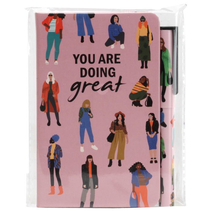 CMP General Libreta con Bolígrafo 'You are doing great' - Tapa Dura, 160 Páginas, 14x9 cm