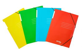 Carpeta De Gomas Y Solapas Pardo Studio Style Carton Forrado Brillo Fº Azul (Set de 24)