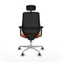 PIQUERAS Y CRESPO Silla de oficina Mardos Naranja y Negro