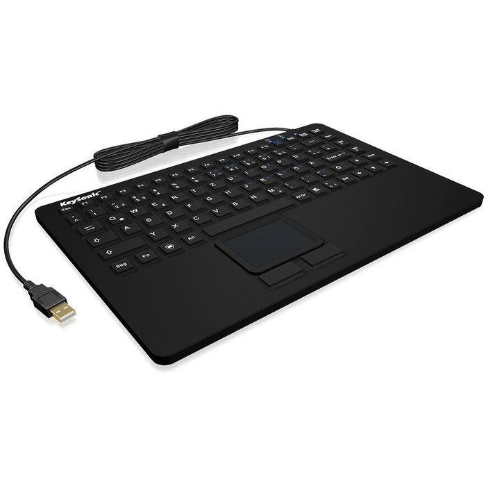 Teclado inglés keysonic ksk-5230in touchpad usb qwerty ee. uu. negro