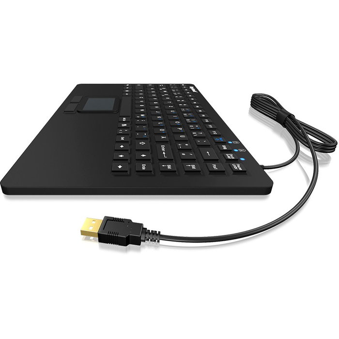 Teclado inglés keysonic ksk-5230in touchpad usb qwerty ee. uu. negro