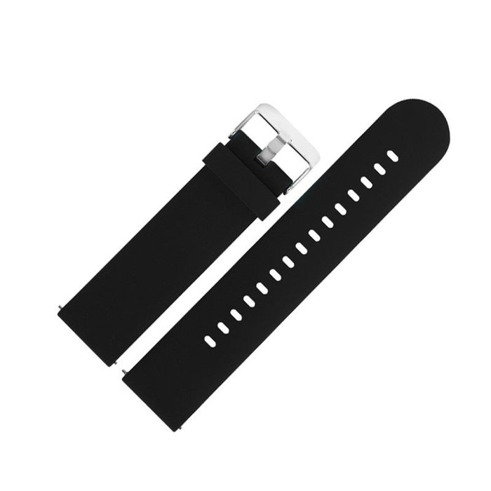SAMI Correa de silicona 24mm negro pasador smart