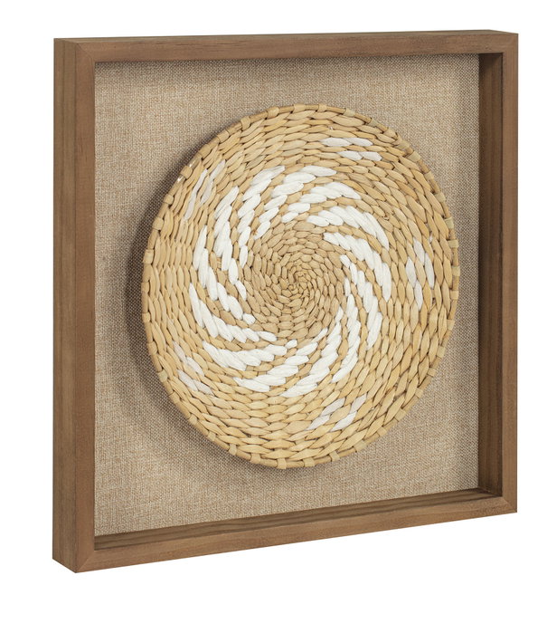DKD Home Decor Cuadro Yute y Pino 35x3,6x35 con Acabado 3D Surtido de 2 Unidades DKD Home Decor Cuadro Yute y Pino 35x3,6x35 con Acabado 3D Surtido de 2 Unidades