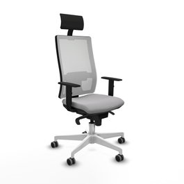PIQUERAS Y CRESPO Silla de oficina Horna Gris claro y Blanco