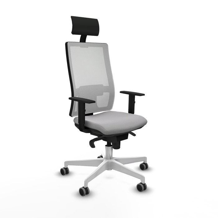 PIQUERAS Y CRESPO Silla de oficina Horna Gris claro y Blanco PIQUERAS Y CRESPO Silla de oficina Horna Gris claro y Blanco