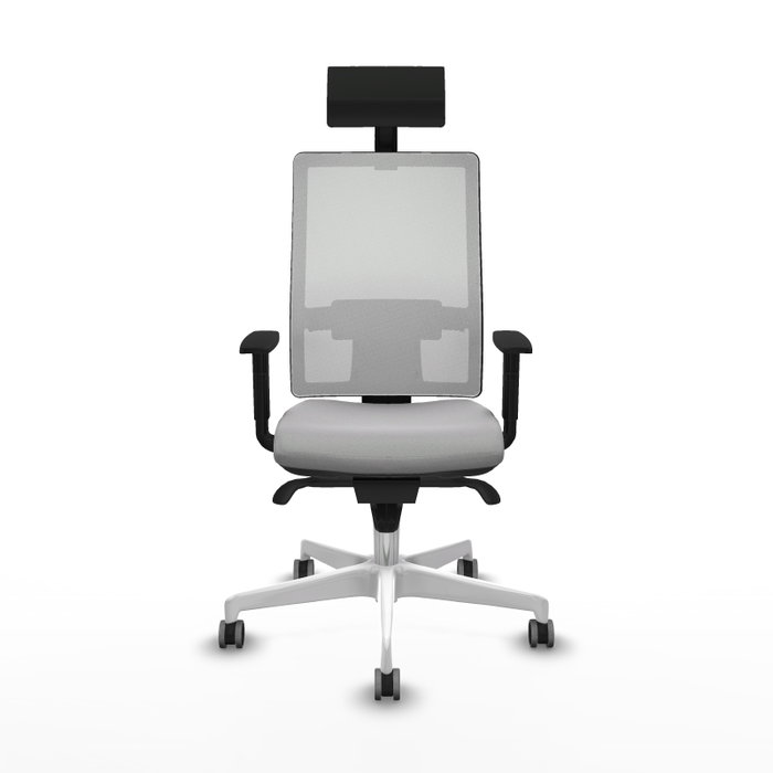 PIQUERAS Y CRESPO Silla de oficina Horna Gris claro y Blanco PIQUERAS Y CRESPO Silla de oficina Horna Gris claro y Blanco