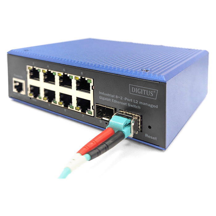Digitus Switch Industrial Gigabit Ethernet L2 Gestionado 8+2 Puertos