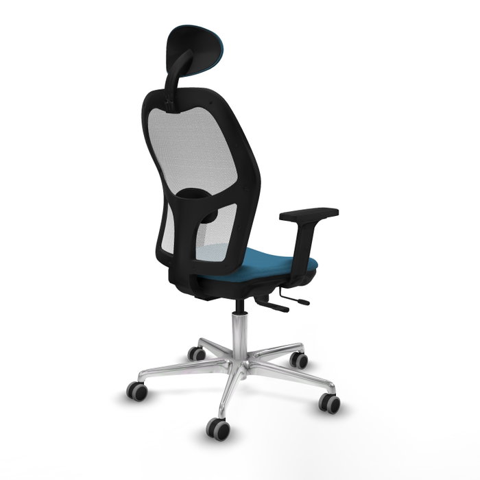 PIQUERAS Y CRESPO Silla de oficina Jorquera con mecanismo Sincro/Traslack Verde petróleo y Blanco PIQUERAS Y CRESPO Silla de oficina Jorquera con mecanismo Sincro/Traslack Verde petróleo y Blanco