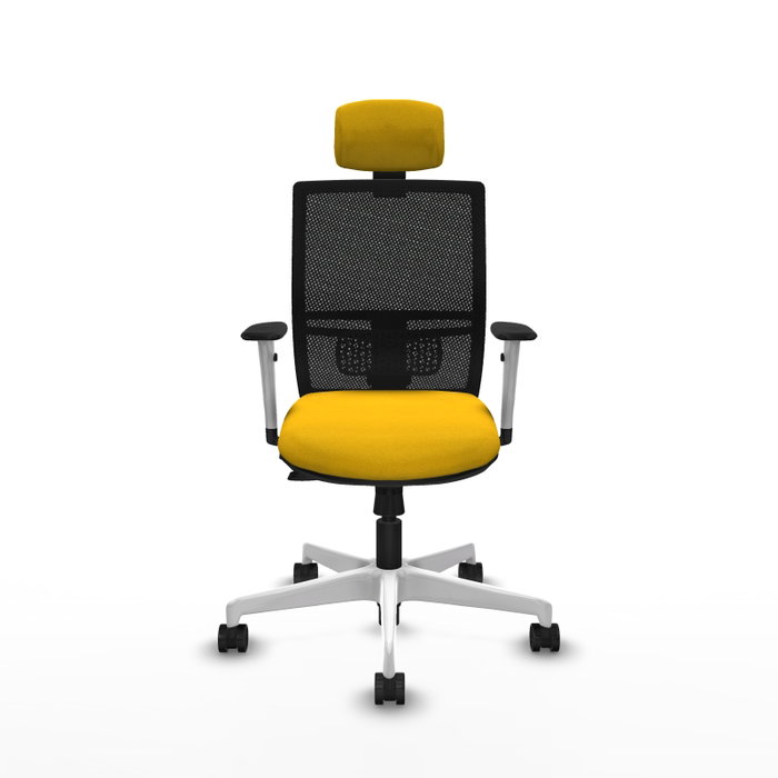 PIQUERAS Y CRESPO Silla de oficina Yunquera con mecanismo Sincro/Traslack, Amarillo y Negro PIQUERAS Y CRESPO Silla de oficina Yunquera con mecanismo Sincro/Traslack, Amarillo y Negro