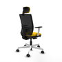 PIQUERAS Y CRESPO Silla de oficina Yunquera con mecanismo Sincro/Traslack, Amarillo y Negro