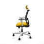 PIQUERAS Y CRESPO Silla de oficina Yunquera con mecanismo Sincro/Traslack, Amarillo y Negro