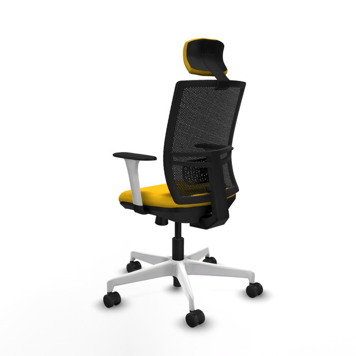 PIQUERAS Y CRESPO Silla de oficina Yunquera con mecanismo Sincro/Traslack, Amarillo y Negro PIQUERAS Y CRESPO Silla de oficina Yunquera con mecanismo Sincro/Traslack, Amarillo y Negro