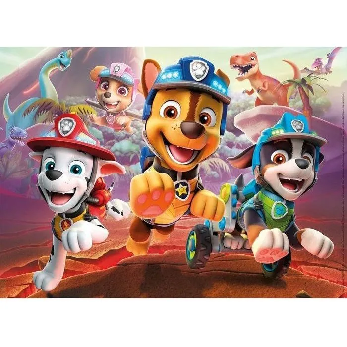 Nathan Puzzle Paw Patrol al rescate de los dinosaurios 60 piezas para niños a partir de 6 años Rompecabezas