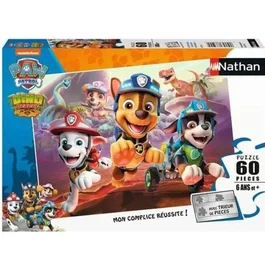Nathan Puzzle Paw Patrol al rescate de los dinosaurios 60 piezas para niños a partir de 6 años Rompecabezas