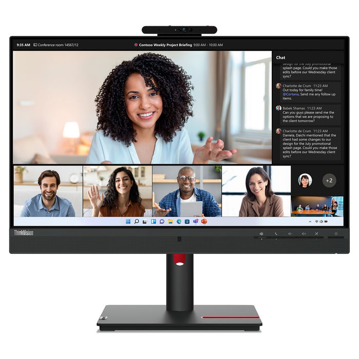 Lenovo ThinkVision T24mv-30 Monitor IPS 24" Full HD 1920x1080 75Hz 4ms USB-C 90W Altavoces Negro Lenovo ThinkVision T24mv-30 Monitor IPS 24" Full HD 1920x1080 75Hz 4ms USB-C 90W Altavoces Negro