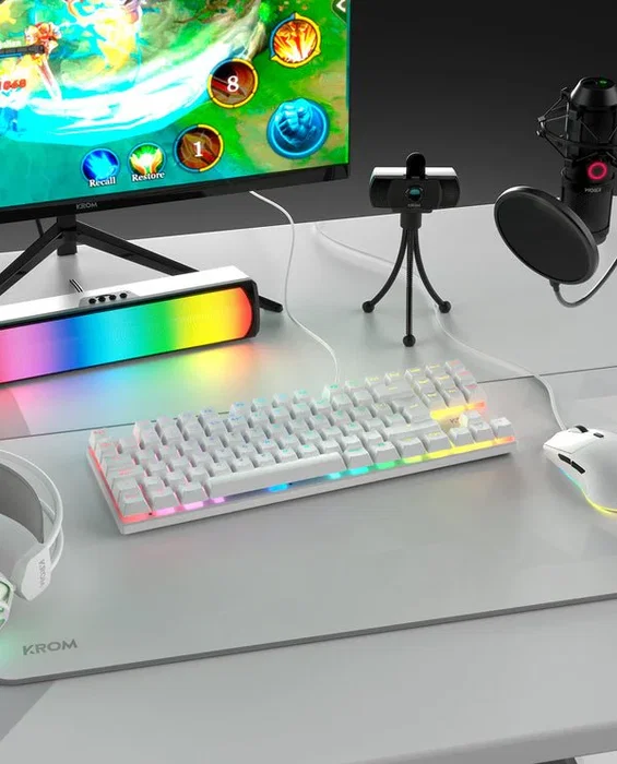 Pack gaming krom klass teclado rgb + ratÓn Óptico rgb + alfombrilla + auriculares rgb