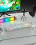 Krom Klass Pack Gaming 4 en 1 RGB Blanco (Teclado, Ratón, Auriculares y Alfombrilla)