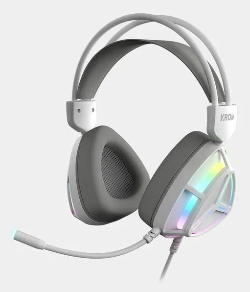Krom Klass Pack Gaming 4 en 1 RGB Blanco (Teclado, Ratón, Auriculares y Alfombrilla)