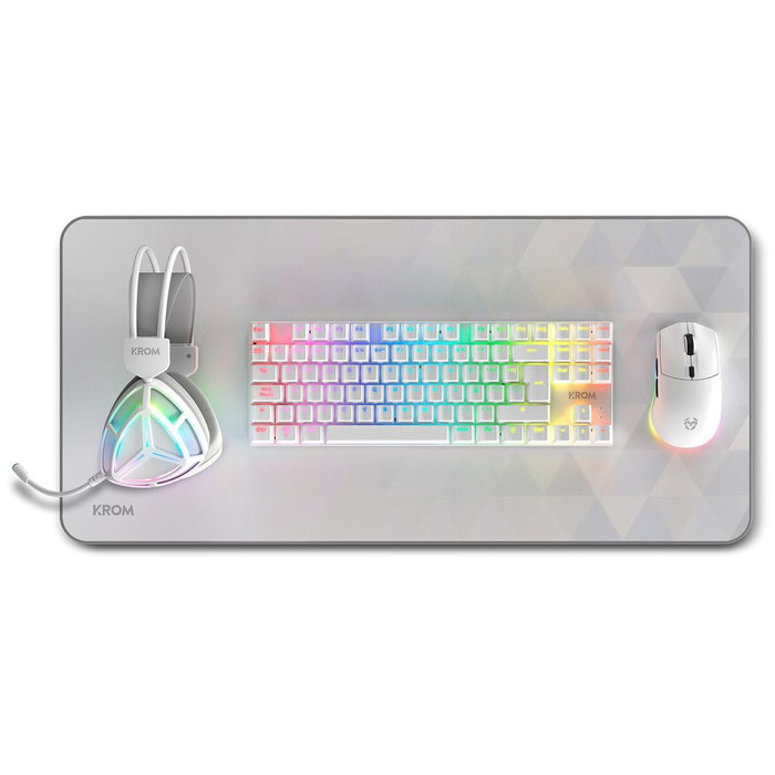 Krom Klass Pack Gaming 4 en 1 RGB Blanco con Teclado Mecánico Krom Klass Pack Gaming 4 en 1 RGB Blanco con Teclado Mecánico