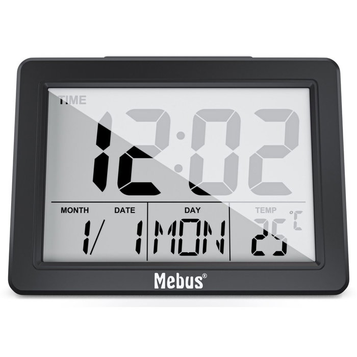 Mebus 25739 Despertador Digital de Cuarzo Negro Mebus 25739 Despertador Digital de Cuarzo Negro
