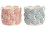 DKD Home Decor Macetero Mediterraneo Azul Coral Cerámica 18 x 15 x 18 cm (2 Unidades)
