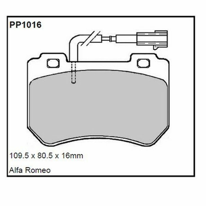 Pastillas de freno Black Diamond BDPP1120 Jaguar Xf (2015 ) All Models Rear Disc (Fitted Vented Disc)