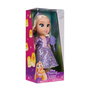 Jakks Pacific Muñeca Articulada Princesa Rapunzel de Disney 38 cm PVC con Vestido, Tiara, Zapatos y Cepillo