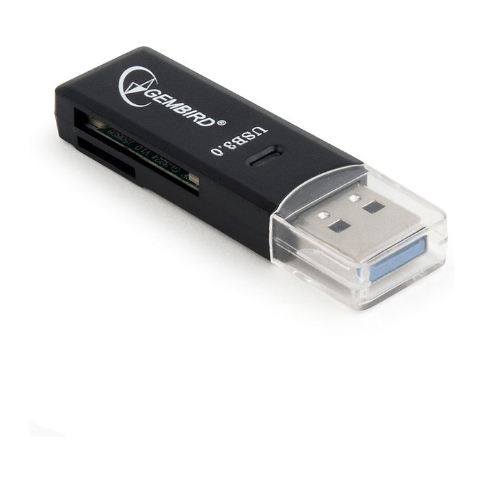 Gembird UHB-CR3-01 Lector de Tarjetas All-in-One USB 3.0 Compatible con SD, SDHC, SDXC, MicroSDXC y MiniSDHC - Negro