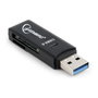 Gembird UHB-CR3-01 Lector de Tarjetas All-in-One USB 3.0 Compatible con SD, SDHC, SDXC, MicroSDXC y MiniSDHC - Negro