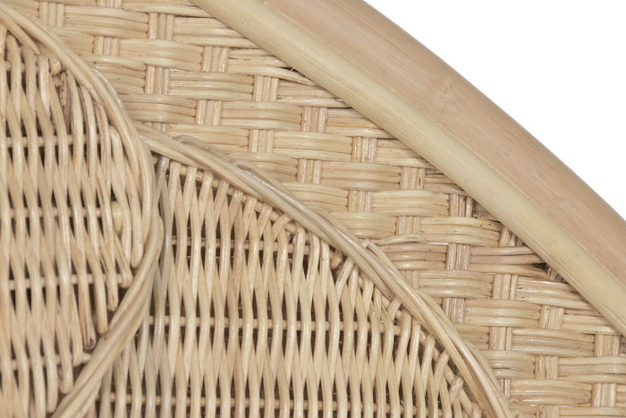 DKD Home Decor Cabecero Cama Ratán Balines Natural 153 x 149 cm
