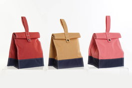 DKD Home Decor Bolsa Termica Basicos Mostaza Rosa 13 x 31 x 19 cm (12 Unidades)