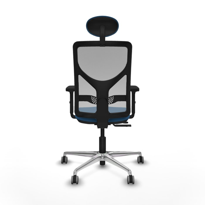 PIQUERAS Y CRESPO Silla de oficina Motilla con mecanismo Sincro/Traslack Azul claro y Gris