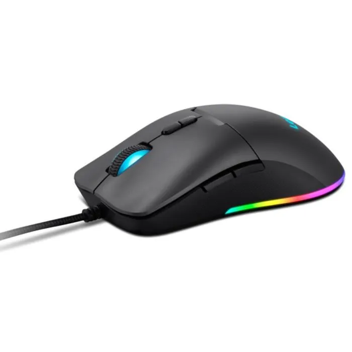 Lenovo GY51M74265 Ratón Gaming M210, 8000 DPI, 7 Botones Programables, RGB, Cable USB 1.8m, para Mano Derecha, Negro