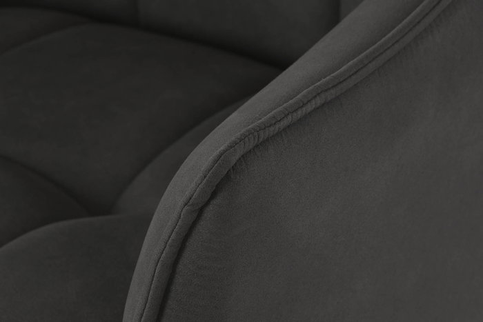 DKD Home Decor Silla Loft Marron Oscuro Negro Microfibra Metal 60 x 84 x 60 cm