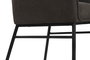 DKD Home Decor Silla Loft Marron Oscuro Negro Microfibra Metal 60 x 84 x 60 cm
