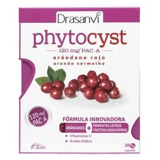 DRASANVI Phytocyst Extracto de Arándano Rojo 30 Comprimidos - Complemento Alimenticio para el Mantenimiento de las Vías Urinarias con Vitamina C y Proantocianidinas DRASANVI Phytocyst Extracto de Arándano Rojo 30 Comprimidos - Complemento Alimenticio para el Mantenimiento de las Vías Urinarias con Vitamina C y Proantocianidinas
