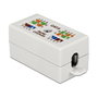 DeLOCK 86167 Caja de conexión para cables de red Cat.6 UTP LSA sin herramientas, Blanco