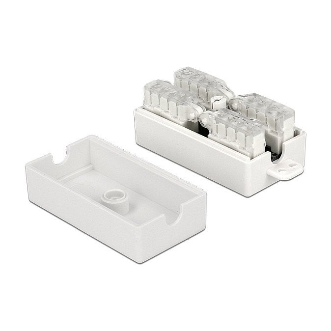 DeLOCK 86167 Caja de conexión para cables de red Cat.6 UTP LSA sin herramientas, Blanco DeLOCK 86167 Caja de conexión para cables de red Cat.6 UTP LSA sin herramientas, Blanco