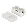 DeLOCK 86167 Caja de conexión para cables de red Cat.6 UTP LSA sin herramientas, Blanco