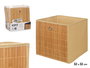 Kipit Caja Organizadora Plegable de Bambú, Color Beige, Dimensiones 32x32x1.5 cm (Cerrada) / 32x33x32 cm (Abierta) (Set de 24)