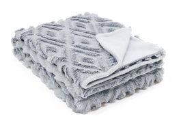DKD Home Decor Manta de Sofá de Poliéster 130x170 cm Gris Claro