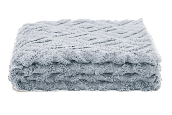 DKD Home Decor Manta de Sofá de Poliéster 130x170 cm Gris Claro